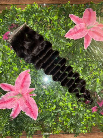 4x4 HD Raw Burmese ( Loose Deep) Closure